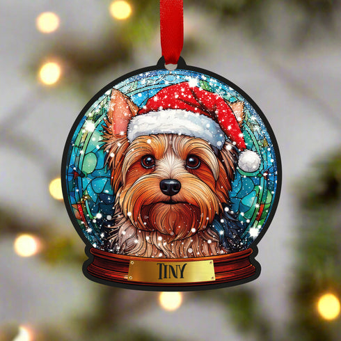 Yorkshire Terrier Snow Globe Decoration